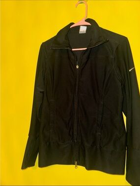 Nike Fit Dry black zip up running athletic jacket